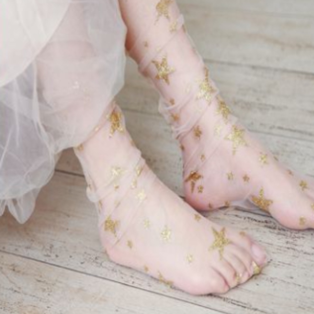 Gold Sparkle Socks - Picture 2 of 3